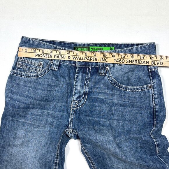 Rock & Roll Denim Pistol Straight Regular Straight Leg Blue Jeans Mens 30x30 - Picture 9 of 11